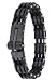 Jewelry : Black Ionic Plating and Black polyurethane Bangle Bracelet