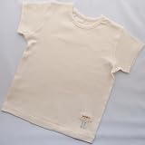 かゆくないように縫い目表だしの半そでTシャツです!オーガニックコットン　男女兼用キッズTシャツ L T事業部