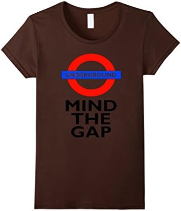 Women's TUBE, London, Underground, Mind the gap, BRITISH, BRITAIN, U XL Brown