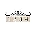 NACH KA House Address Sign/Plaque - Colonial, 4 Numbers, Iron, 18 x 8 x 1