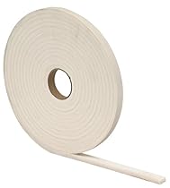 M-D Building Products 2758 High Density Foam Tape, 1/4-by-1/2-Inch-by-17 feet, Closed Cell, White
