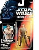 Star Wars Power of the Force Luke Skywalker in Dagobah Fatigues with Short Saber Long Tray Action Figure By Kenner