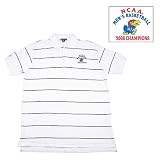 Kansas Jayhawks 2008 NCAA BAS Nat'l Champs Classic Pique Stripe Polo Shirt (Dk Royal)