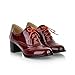 Carol Shoes Casual Women's Lace-up Fashion Chunky Middle Heel Oxfords Shoes
