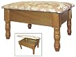 Ore International Oak Foot Stool with Storage