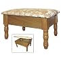 Ore International Oak Foot Stool with Storage