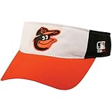 2012 MLB ADULT Baltimore Orioles VISOR White/Orange/Black Adjustable Velcro TWILL New