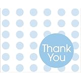 Creative Converting Baby Shower Pastel Blue Dots 8 Count Thank You Cards