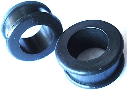 ONE Pair Big Gauge 22mm Black Silicone Double Flare Ear Plugs Ring Earlet Earrings Lobe Body Piercing