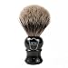 100% Pure Badger Bristle Shaving Brush from Parker Safety Razor - Ebony Handle and Free Brush Stand