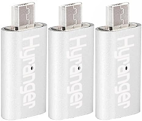 hyranger® 3pcs lot Magnetic Micro USB Quick Charge Adapter Converter Compatible with All Micro USB Charge Cable Data Sync Charger Cord for Samsung OPPO HTC Google Blackberry(silver)