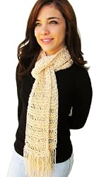 Handmade Lightweight Scarf - Peach Pie (100% Knitted By Hand)