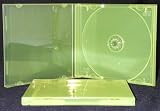 100 Transparent Lime Green CD Jewel Boxes with Matching Lime Green Trays! #CDBSISTL - Standard 10mm thick, comes assembled, holds 1 disc! Comes Unassembled.