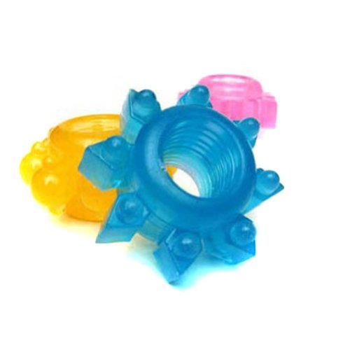 Generic Colorful Soft Silicone Male Cock Ring Super Stretchy Penis Ring Control Ring Adult Sex Tools For Men Pack Of 3