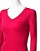 Doublju Womens Long Sleeve V Neck Thermal Tee Shirts