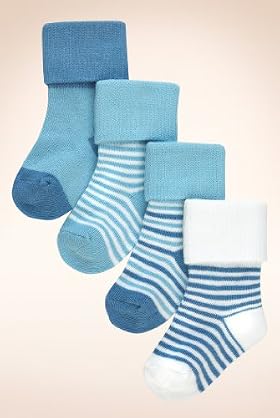 4 Pairs Of Cotton Rich Stripe Socks