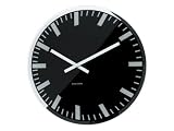 Kitchen & Housewares : Present Time Wall Clock Illusion glass black/white