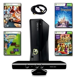 Exclusive XBOX 360 Slim 4GB Super Holiday Bundle with 6 Games and More By Microsoft (New)