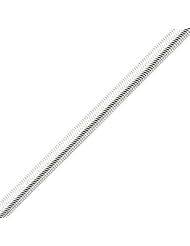 Sterling Silver 8mm Flat Oval Snake Chain - 20 Inch
