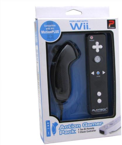 Playtech Action Gamer Pack Remote & Nunchuk Nintendo Wii - Black