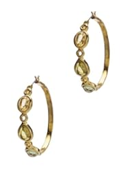 Womens Gold Tone Hoop Earrings