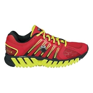 K-Swiss Men's Blade-Max Stable Running Shoe,Fiery Red/Optcyllw/Black,11.5 M US