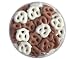 Gourmet Food : Mini White Chocolate and Chocolate Covered Pretzels