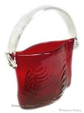 Ruby Glass Handbag Purse Vase