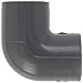 GF Piping Systems PVC Pipe Fitting, 90 Degree Elbow, Schedule 80, Gray, 3/4