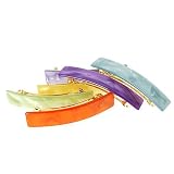 France Luxe Classic Rectangle Barrette - Nacro Brights