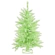 3' Pre-Lit Sparkling Chartreuse Artificial Tinsel Christmas Tree - Green Lights