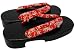 Japanese Sandals - Geta Sandal , Black with Red Cloth Strap