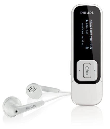 Philips 2 GB Flash MP3 Player with FM Radio (White)