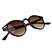 zeroUV - Vintage Inspired Small Round Circle Key Hole Retro P3 Sunglasses with Rivets