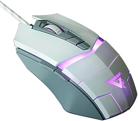 G15 LED Light Photoelectric Optical Professional Gaming Mouse Game Mice with 6 Buttons for PC Laptop Pro Gamer （White）