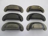 IRONMONGERY WORLDﾂｮCAST IRON ANTIQUE SHELL CUP PULL CABINET CUPBOARD DRAWER DOOR DRAW PULL HANDLE (P