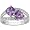 Amethyst and Diamond Accent Ring in Silver