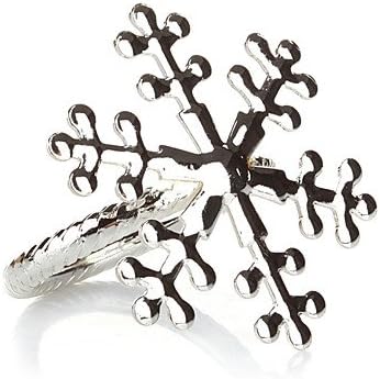 Ceiling light¡¯s Set of 4 Snowflake Design Zinc Alloy Napkin Ring