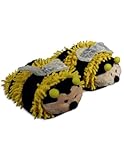 Fuzzy Friends Slippers - Girls Bee Slippers, Yellow, Black