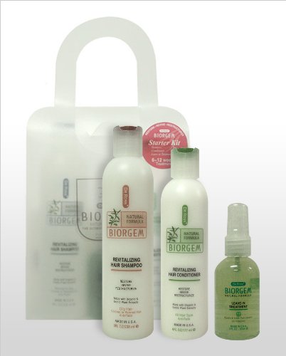 Dr Ross' BIOGEM pH-Balanced Revitalizing Starter Set For Oily Hair - Shampoo 8oz / Conditioner 6oz / Treatment 2oz