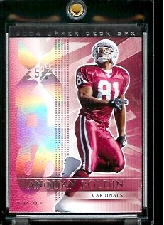 2004 Upper Deck SPX Anquan Boldin Arizona Cardinals Football Card #1 - Mint Condition - In Protective Display Case !!