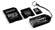 Kingston Mobility Kit - 4 GB microSDHC Flash Memory Card with SD and miniSD Adapters + USB 2.0 Reader MBLY/4GB