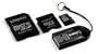 Kingston Mobility Kit - 4 GB microSDHC Flash Memory Card with SD and miniSD Adapters + USB 2.0 Reader MBLY/4GB