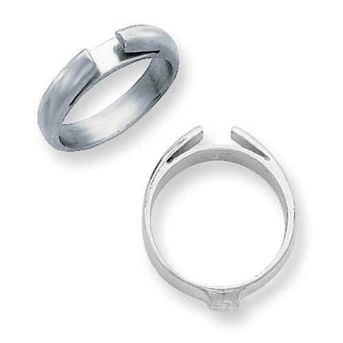 Reviews 14K White Gold Cast Airline Ring Shank for sale Reviews 14K White Gold Cast Airline Ring Shank for sale