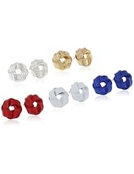 Silver-Tone "Knot" Jewelry Set with Five Pairs of Earrings