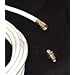 HDIUK 10m white Satellite cable extension kit, Single 10m cable extension for relocation of Satellite receiver Sky, Freesat, cable etc. F-coupler and 10 metres of digital satellite coax cable