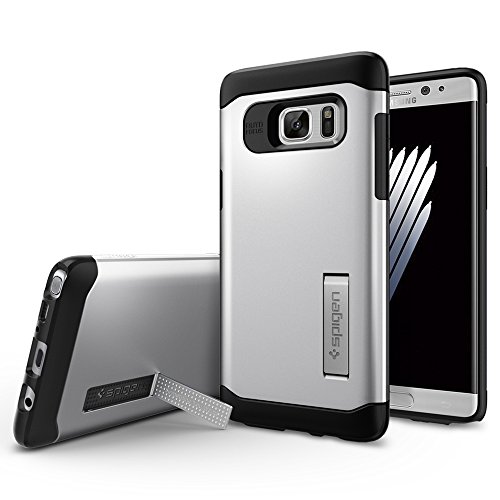 Galaxy Note 7 Case, Spigen® [Slim Armor] AIR CUSHION [Satin Silver] Air Cushioned Corners / Dual Layer Protective Case for Galaxy Note 7 (2016) - (562CS20379)