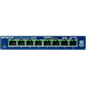 NETGEAR GS108 ProSafe 8-Port Gigabit Ethernet Desktop Switch by Netgear