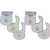 3-Pack Printed Drooler Baby Bibs, Girl