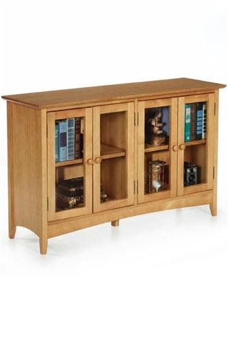 Hawthorne Lowboy 4 Glass Doors 47.5w Oak
